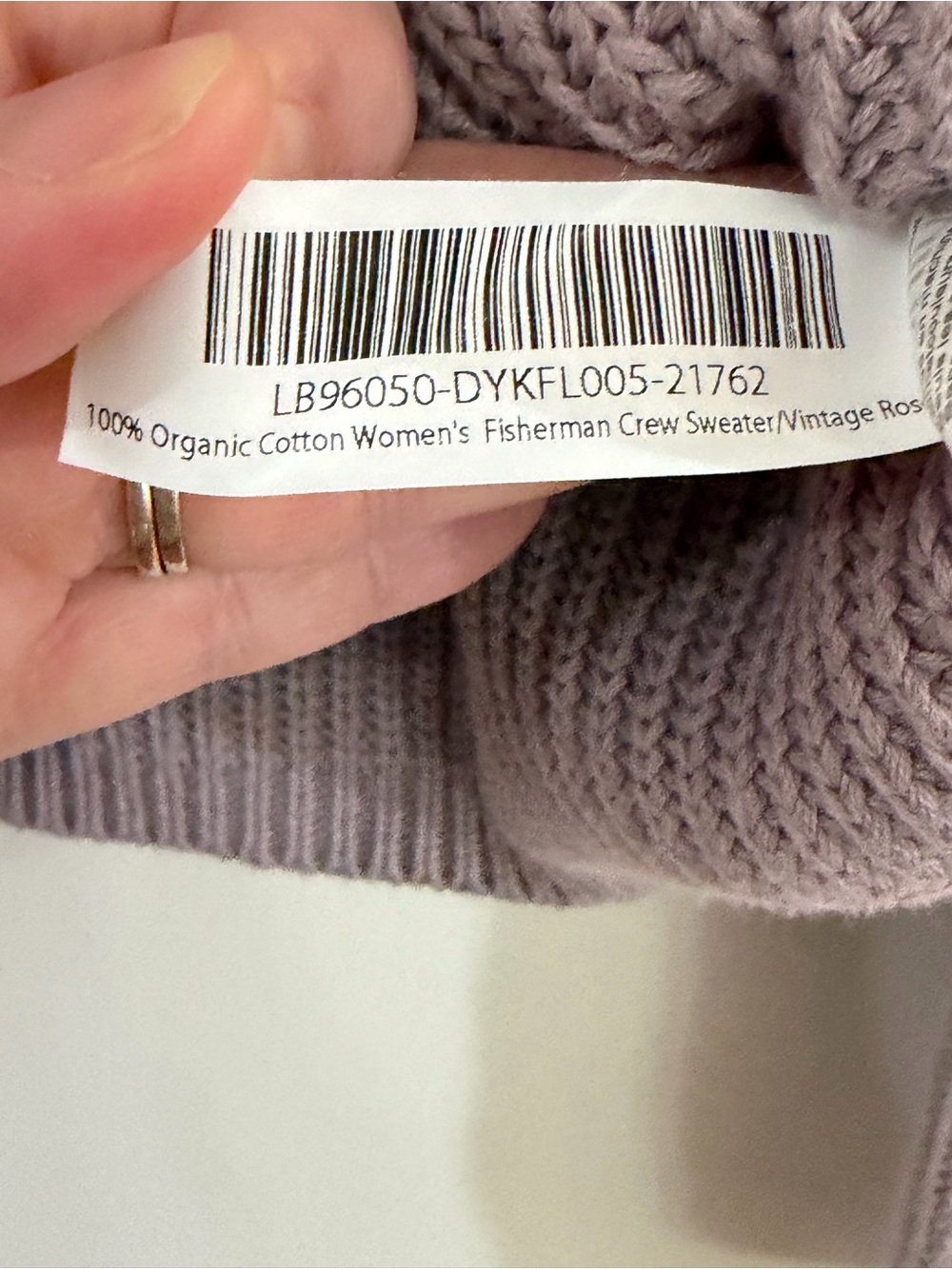 Quince Women's XS 100% Organic Cotton Fisherman Crew Sweater Vintage Rose Office - Picture 7 of 10